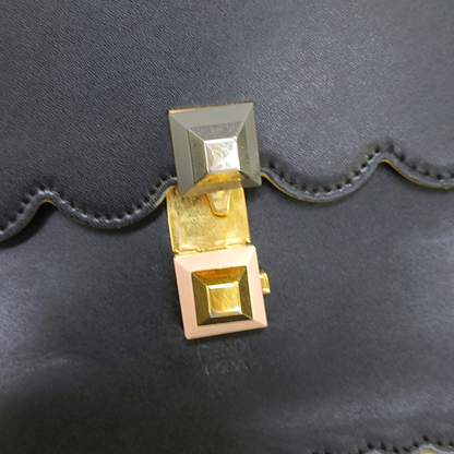 FENDI Kan I Medium size Black Cowhide Single Shoulder Bag Sling Bag Tote Golden hardware shoulder straps-(SKU)-959000092