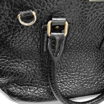 BURBERRY Sartorial Orchard Black Leather Single Shoulder Bag Handbag Crossbody Golden hardware Removable shoulder strap-(SKU)-960007114