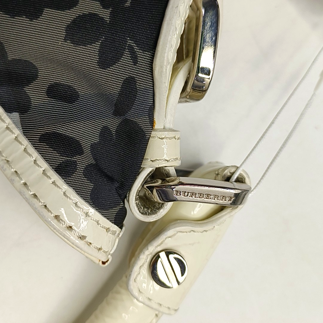 BURBERRY Black Fabric Tote Bag Single Shoulder Bag Silver Hardware-(SKU)-957270532