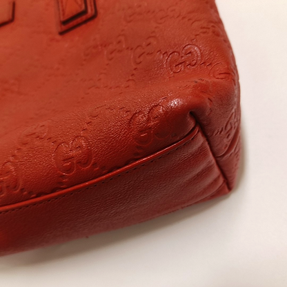 GUCCI GG Imprime Red leather monogram embossed crossbody shoulder tote handbag Golden hardware-(SKU)-954939048