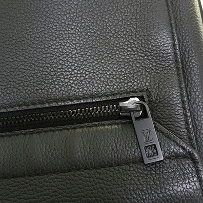 LOUIS VUITTON AEROGRAM Black Leather Printed Shoulder Bag Crossbody Bag with Detachable Strap-(SKU)-966236280