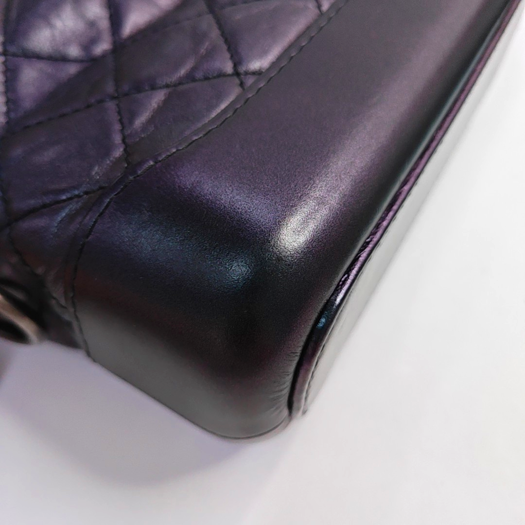 CHANEL GABRIELLE Small Size Radiant Calfskin Quilted Diagonal Bag, Shoulder Bag, Crossbody with Detachable Strap, Golden, Silver, and Ruthenium-Colored Hardware, 27 Clasps-(SKU)-946512946