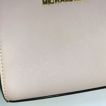 MICHAEL KORS Selma Extra Small Pink Cowhide Embossed Single Shoulder Bag Crossbody Golden hardware Removable shoulder strap-(SKU)-941505944