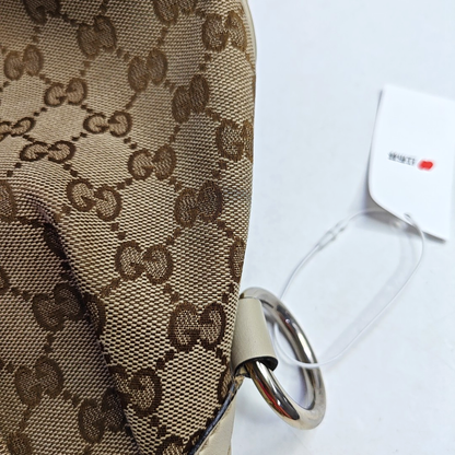 GUCCI Sukey Brown Canvas Monogram Handbag Single Shoulder Bag Silver Hardware-(SKU)-957811466