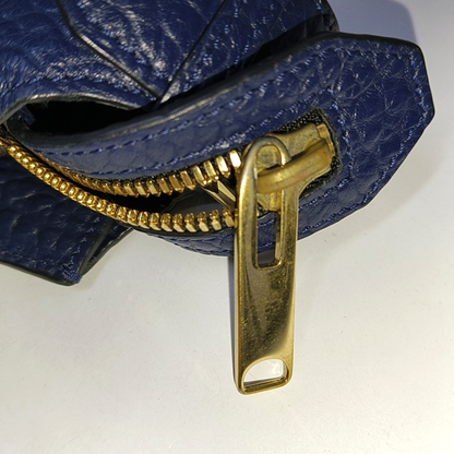 BURBERRY Gladstone Dark Blue Cowhide Single Shoulder Bag Handbag Golden hardware Removable shoulder strap-(SKU)-939605171