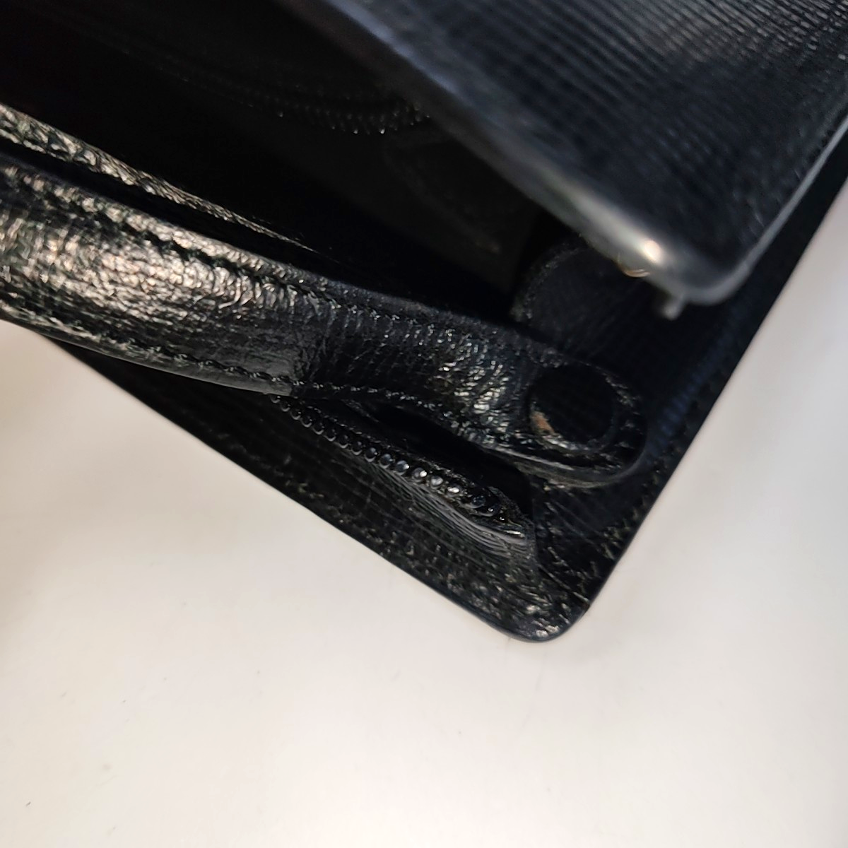 LOEWE Black Cowhide Clutch Golden hardware-(SKU)-943656028