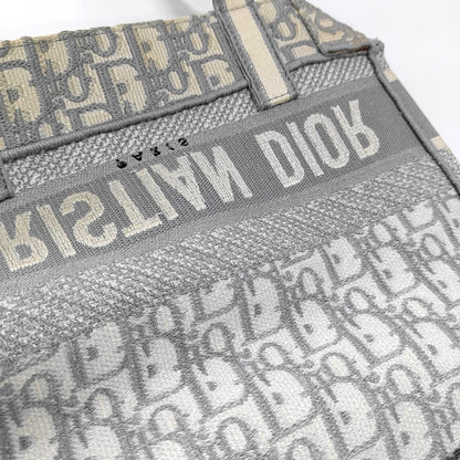 DIOR Diorcamp Grey Canvas Monogram Crossbody Bag Single Shoulder Bag Silver Hardware-(SKU)-968970335