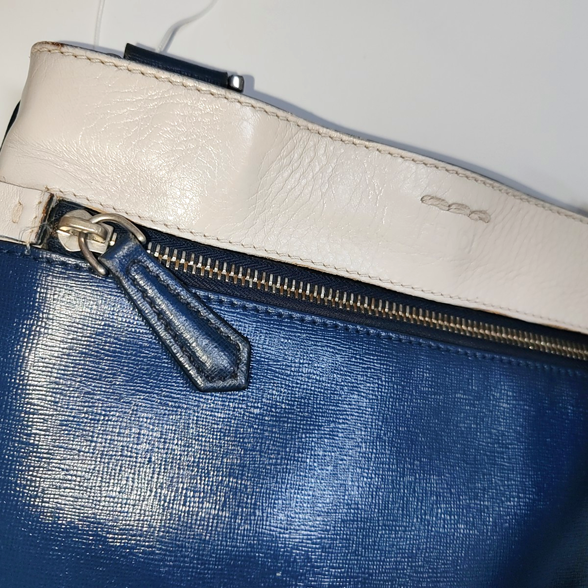 FENDI Dark blue cowhide shoulder bag Silver Hardware-(SKU)-946008239