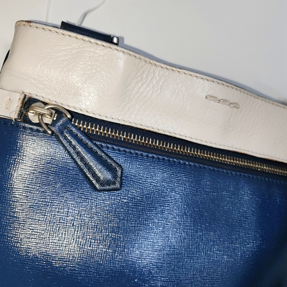 FENDI Dark blue cowhide shoulder bag Silver Hardware-(SKU)-946008239