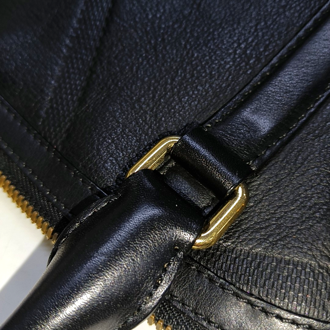 BURBERRY Tote bag Black Cowhide Embossed Single Shoulder Handbag Tote Bag Crossbody Bag Golden hardware Removable shoulder strap-(SKU)-14450075