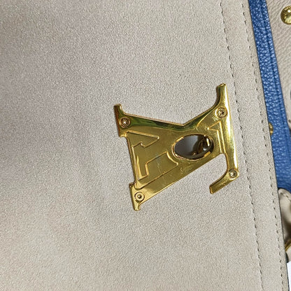 LOUIS VUITTON LOCKME TENDER Khaki Leather Single Shoulder Bag Crossbody Shoulder Bag 2 Removable Shoulder Straps Golden Hardware Complete Accessories-(SKU)-970899092