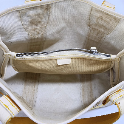 CELINE Tote bag Beige Coated Canvas Triumph Arch Handbag Single Shoulder Bag Silver Hardware-(SKU)-960503624