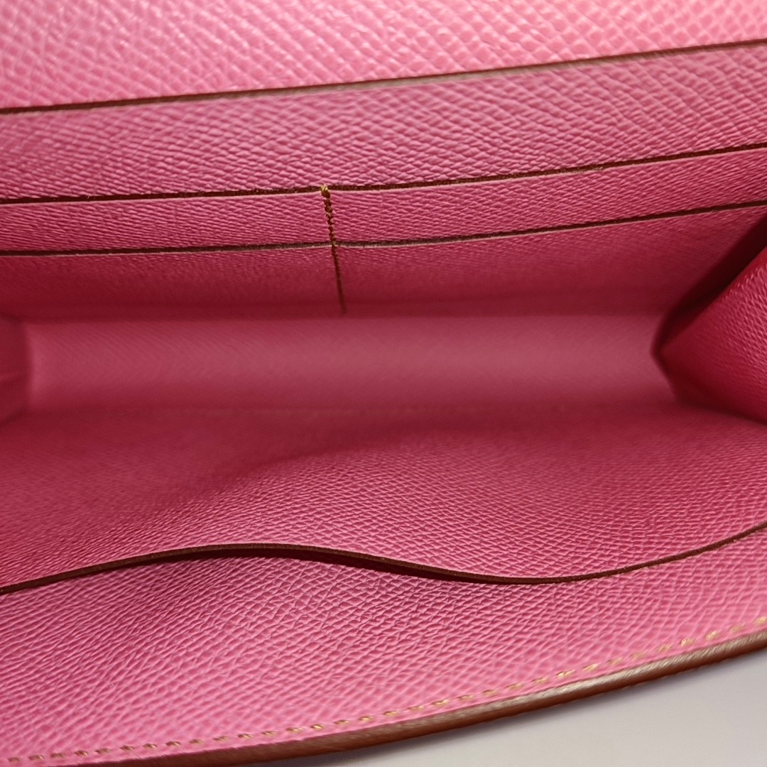 HERMÈS Clic 16 Peony Pink Epsom Calfskin Crossbody Shoulder Bag with Detachable Strap and Silver Hardware, B-(SKU)-959027980