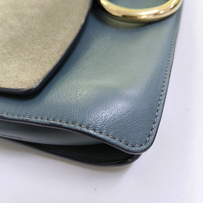Chloé Faye Small size Haze Blue Calfskin Single Shoulder Bag Crossbody Bag Golden hardware-(SKU)-949108541
