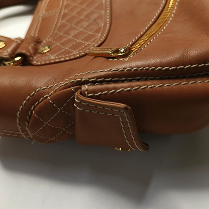 CELINE BOOGIE Medium size Brown Cowhide Handbag Golden hardware-(SKU)-947525770