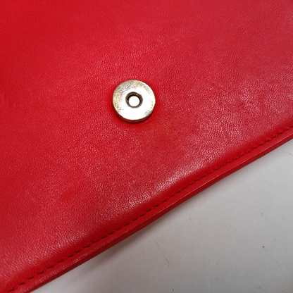 Kate Spade Red Leather Single Shoulder Bag Crossbody Bag Golden hardware Removable shoulder strap-(SKU)-941435596
