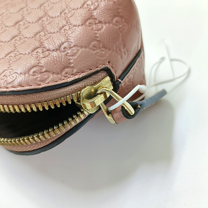 GUCCI Microguccissima Nude Pink Cowhide Monogram Embossed Wallet Golden hardware-(SKU)-956456828