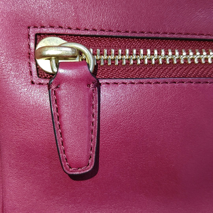 COACH Camera Bag Pink Leather Fringe Single Shoulder Crossbody Bag Golden hardware-(SKU)-14510402