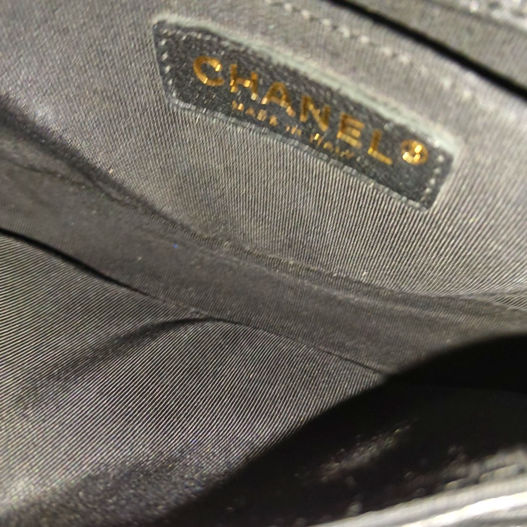 CHANEL NOW AND FOREVER Black Lamb Skin Quilted Crossbody, Shoulder Bag with Golden Hardware 27 Clasp-(SKU)-14471021