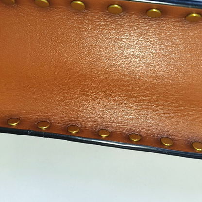 COACH TABBY 26 Black Leather Studs Crossbody Shoulder Bag Tote Shoulder Bag Golden hardware shoulder straps-(SKU)-940019966