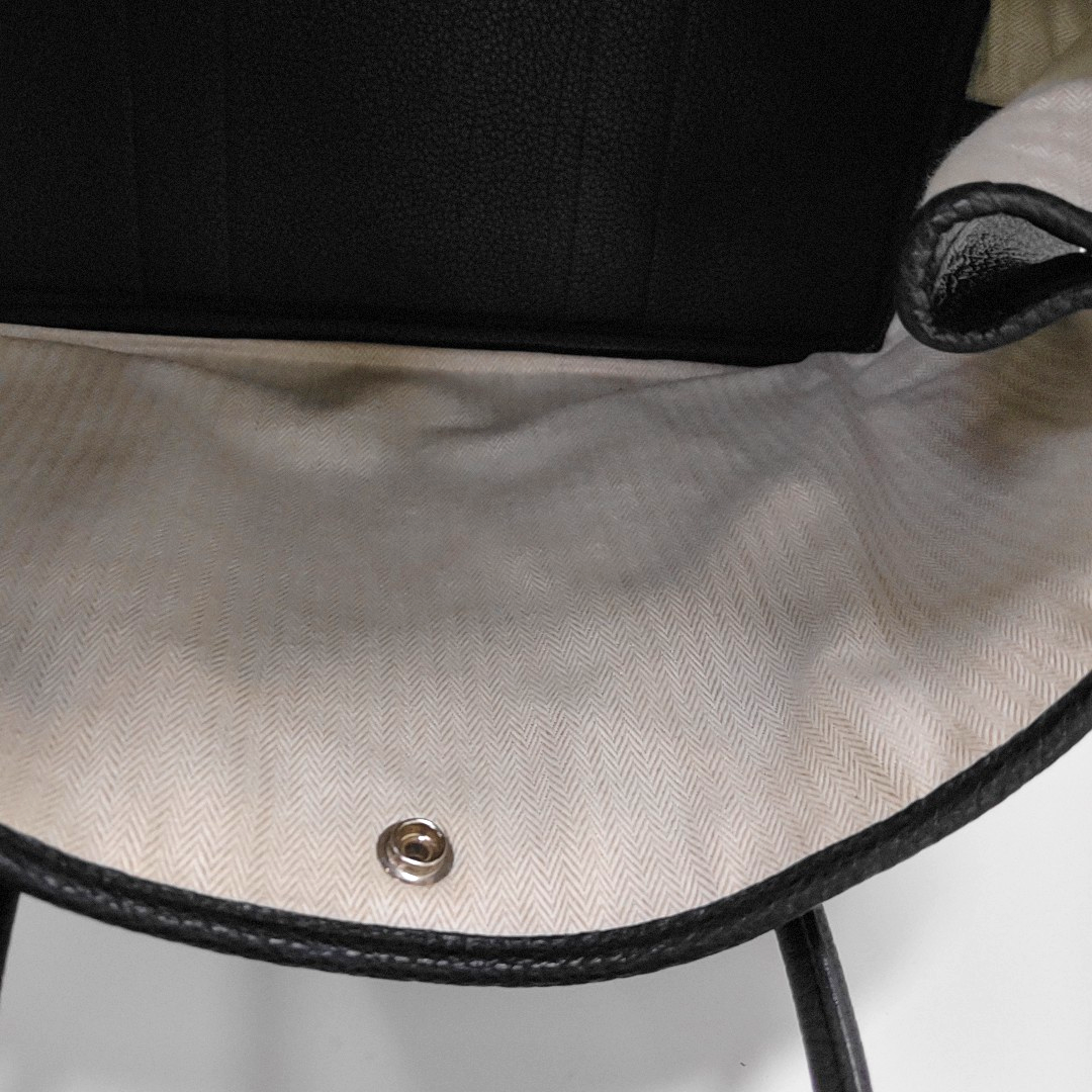 HERMÈS Garden Party 36 Black Negonda Calfskin Garden Bag Handbag Silver Hardware D-(SKU)-951701522