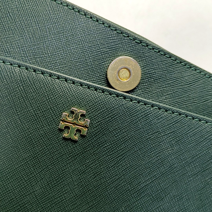 TORY BURCH Robinson Dark Green Cowhide Stamped Crossbody Single Shoulder Bag Golden hardware-(SKU)-951354539