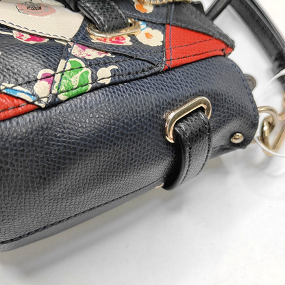 COACH SWAGGER Multicolor Leather Print Woven Crossbody Shoulder Bag Tote Golden hardware Removable shoulder strap-(SKU)-944220951