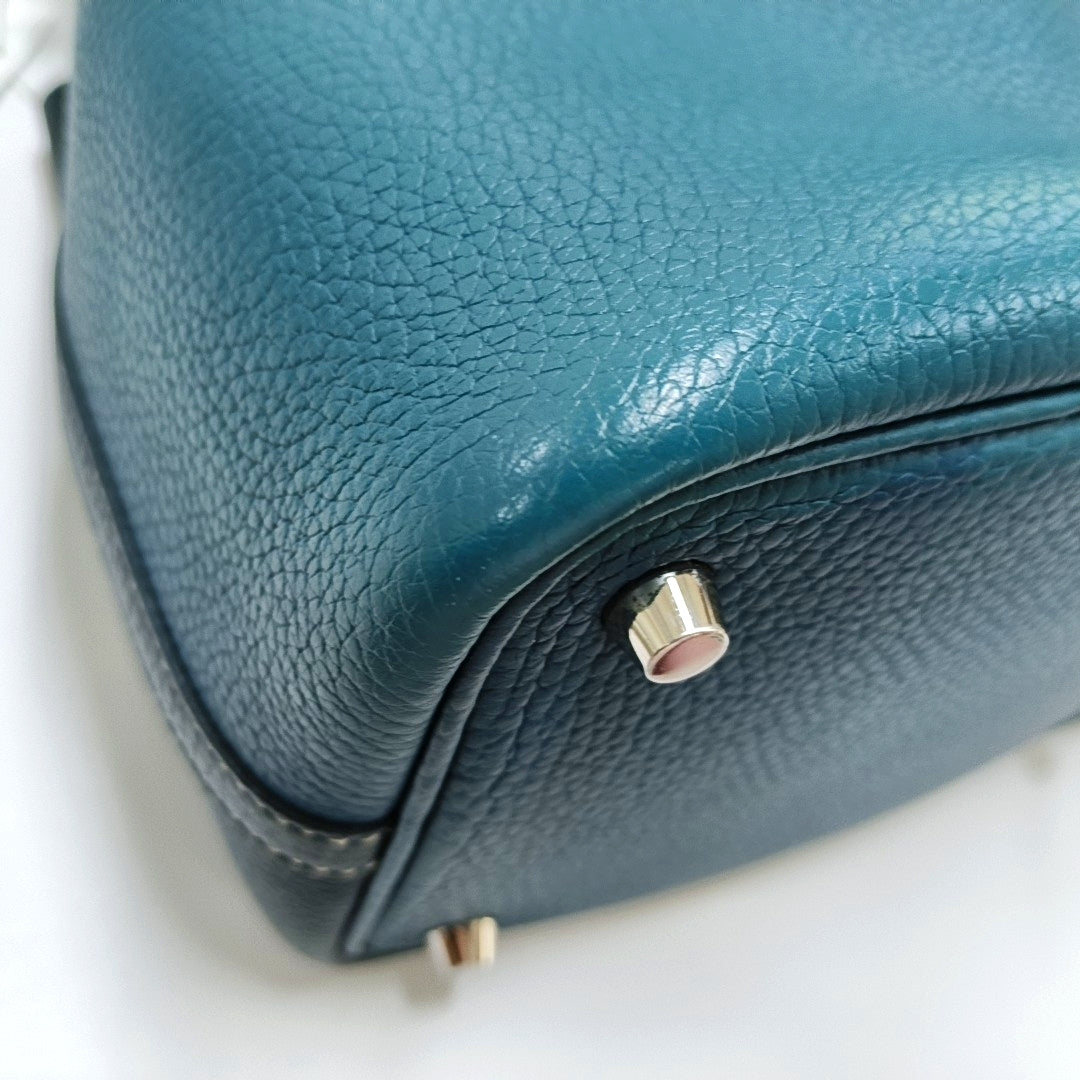HERMÈS Picotin Lock 18 Patchwork Clemence Leather Basket Shoulder Bag with Silver Hardware and Y Stamp-(SKU)-963232585