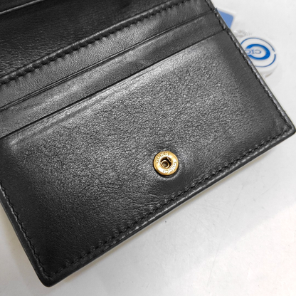 GUCCI GG Marmont Black Calf Leather Quilted  wavy pattern Wallet Golden hardware-(SKU)-952595982