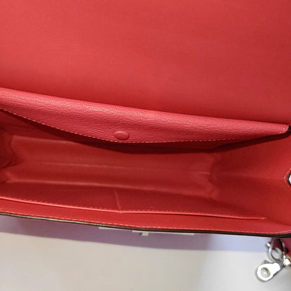 HERMÈS Verrou Stunning Pink Chèvre Mysore Goat Leather Clutch Gun Bag with Silver Hardware A-(SKU)-933861481