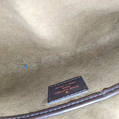 LOUIS VUITTON SAINT LOUIS Brown Coated Canvas Checkered Handbag Golden hardware-(SKU)-955725182
