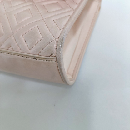 TORY BURCH Fleming Small size Pink Sheepskin Quilted Crossbody Bag Single Shoulder Bag Golden hardware-(SKU)-942795679