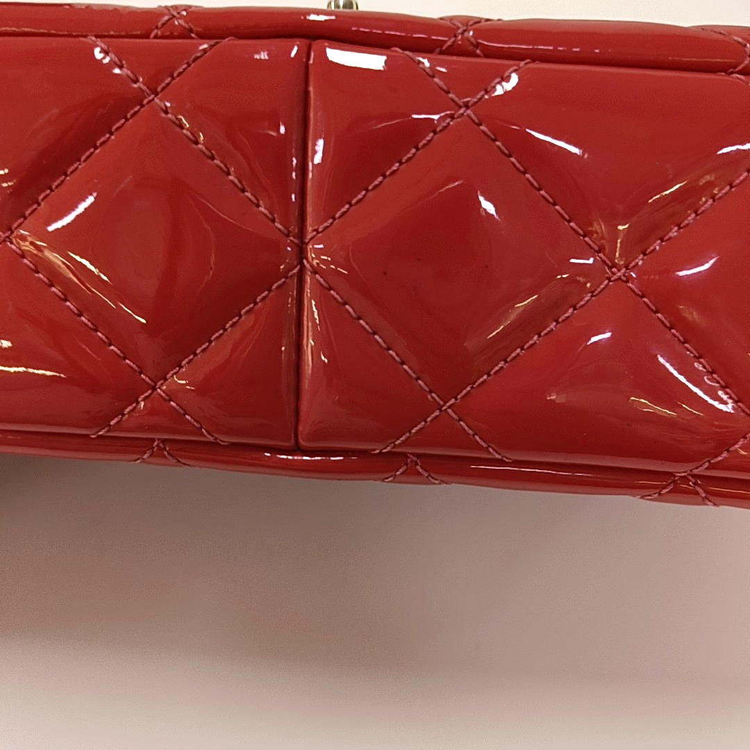 CHANEL CLASSIC FLAP Pink Patent Leather Quilted Shoulder Bag Tote Crossbody with Detachable Strap-(SKU)-955718315