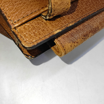 YSL Tote bag Brown Leather Handbag Golden hardware-(SKU)-939231037