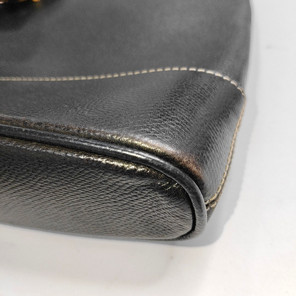 LOEWE Black Cowhide Clutch Golden hardware-(SKU)-941331877