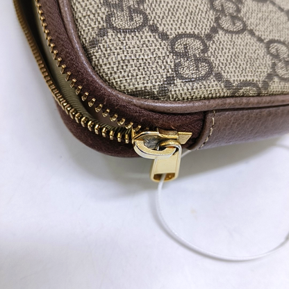GUCCI Ophidia  Beige Coated Canvas Monogrammed Floral Print Handbag腰包/胸包 Golden hardware-(SKU)-951036127
