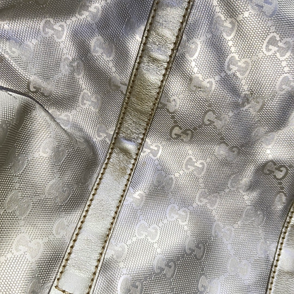GUCCI Joy Medium size Silver Coated Canvas Monogram Handbag Golden hardware-(SKU)-950869201