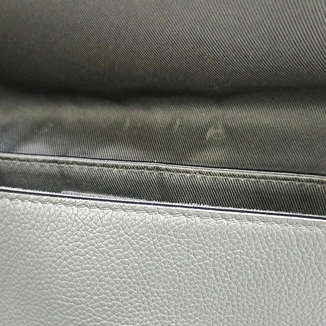 LOUIS VUITTON AEROGRAM Black Leather Printed Shoulder Bag Crossbody Bag with Detachable Strap-(SKU)-966236280