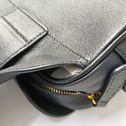 BURBERRY Buckle Black Cowhide Single Shoulder Bag Crossbody Bag Golden hardware-(SKU)-955784858
