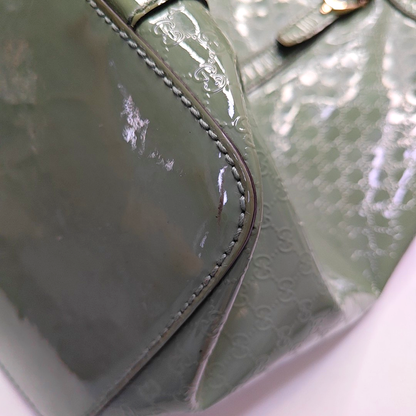 GUCCI Microguccissima Green Cowhide Old Flower Single Shoulder Bag Golden hardware-(SKU)-956277311