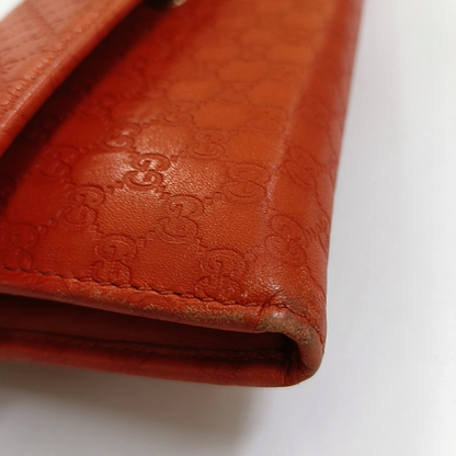GUCCI Microguccissima Orange leather old-favorite wallet Golden hardware-(SKU)-958770113