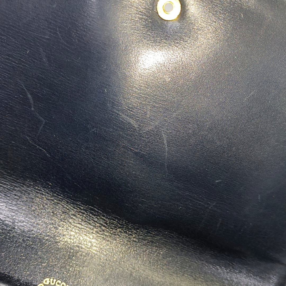 GUCCI Black Leather Single Shoulder Bag Golden hardware-(SKU)-932491490