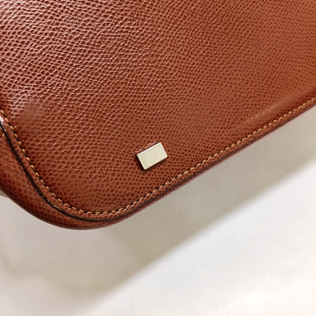 CELINE Tote bag Brown Cowhide Handbag Silver Hardware-(SKU)-951157381