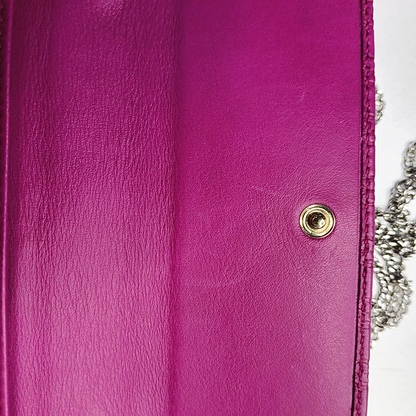 GUCCI Microguccissima Fuchsia Cowhide Monogram Wallet Golden hardware-(SKU)-957189181