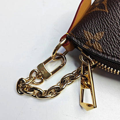 LOUIS VUITTON BOULOGNE Brown Coated Canvas Monogram Horn Bag Single Shoulder Bag Tote Bag Crossbody Bag with Gold Hardware and 2 Detachable Shoulder Straps-(SKU)-969109730