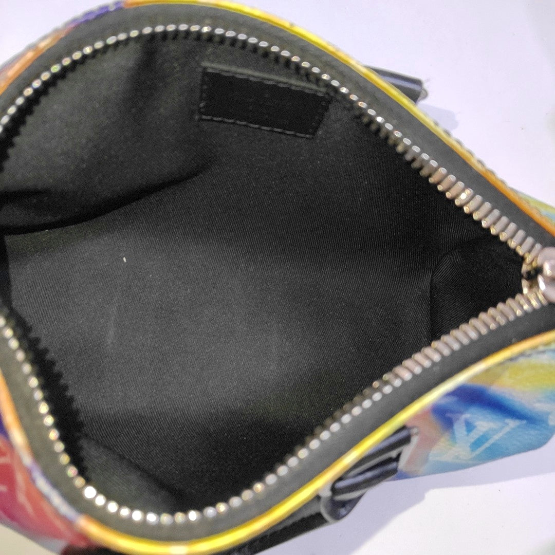 LOUIS VUITTON KEEPALL Nano Multicolor Coated Canvas Monogram Vernis Boston Bag Crossbody Bag Shoulder Bag Tote Bag Adjustable Strap Silver Hardware Removable Strap-(SKU)-966562735