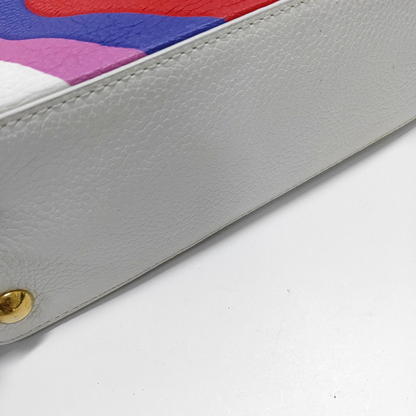 LOUIS VUITTON CAPUCINES BB White Calfskin Shoulder Bag, Handbag, Crossbody Bag with Detachable Strap-(SKU)-963553320