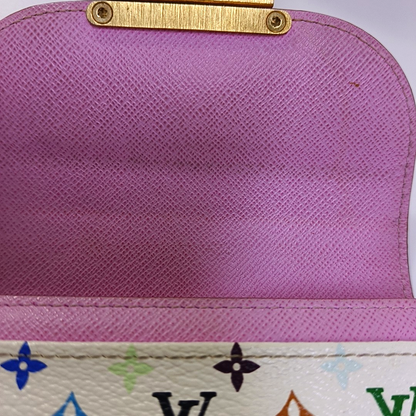 LOUIS VUITTON KOALA White Tricolor Coated Canvas Monogrammed Wallet Golden hardware-(SKU)-960507858