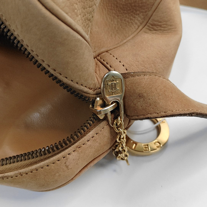CELINE Brown Leather Crossbody Single Shoulder Bag Golden hardware-(SKU)-953952242