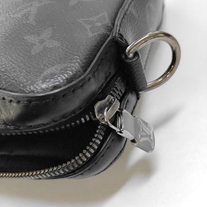 LOUIS VUITTON TRIO Black Coated Canvas Monogram Crossbody Bag Shoulder Bag with Detachable Strap-(SKU)-969076544